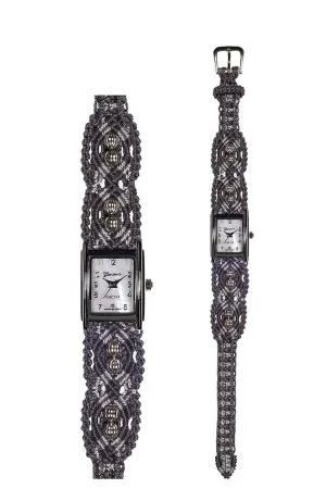 104G - Wide with Art Deco Silver Tank Style Watch