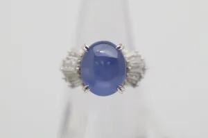 12.68 Carat Fine Star Sapphire Diamond Platinum Ring