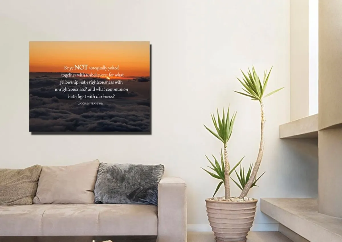 2 Corinthians 614 Niv Wall Art Canvas Print - Christian Canvas Wall Art