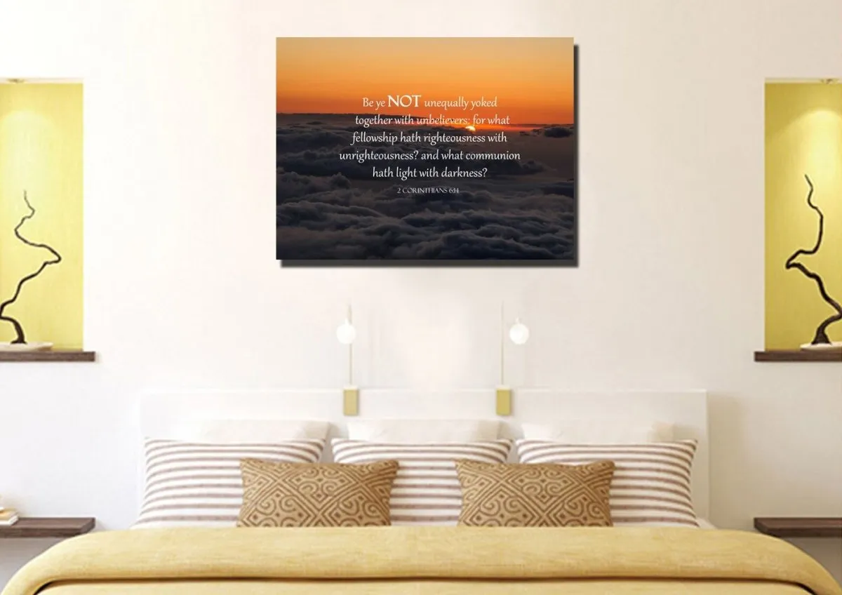 2 Corinthians 614 Niv Wall Art Canvas Print - Christian Canvas Wall Art