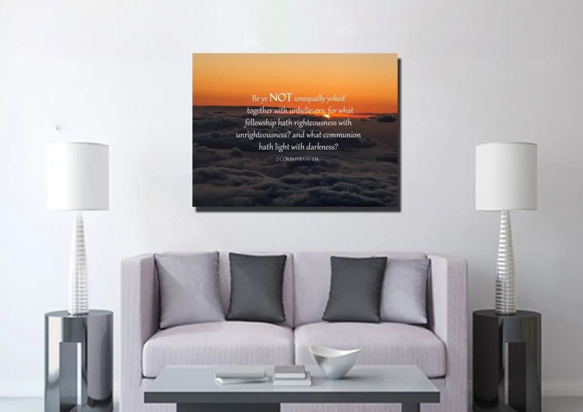 2 Corinthians 614 Niv Wall Art Canvas Print - Christian Canvas Wall Art
