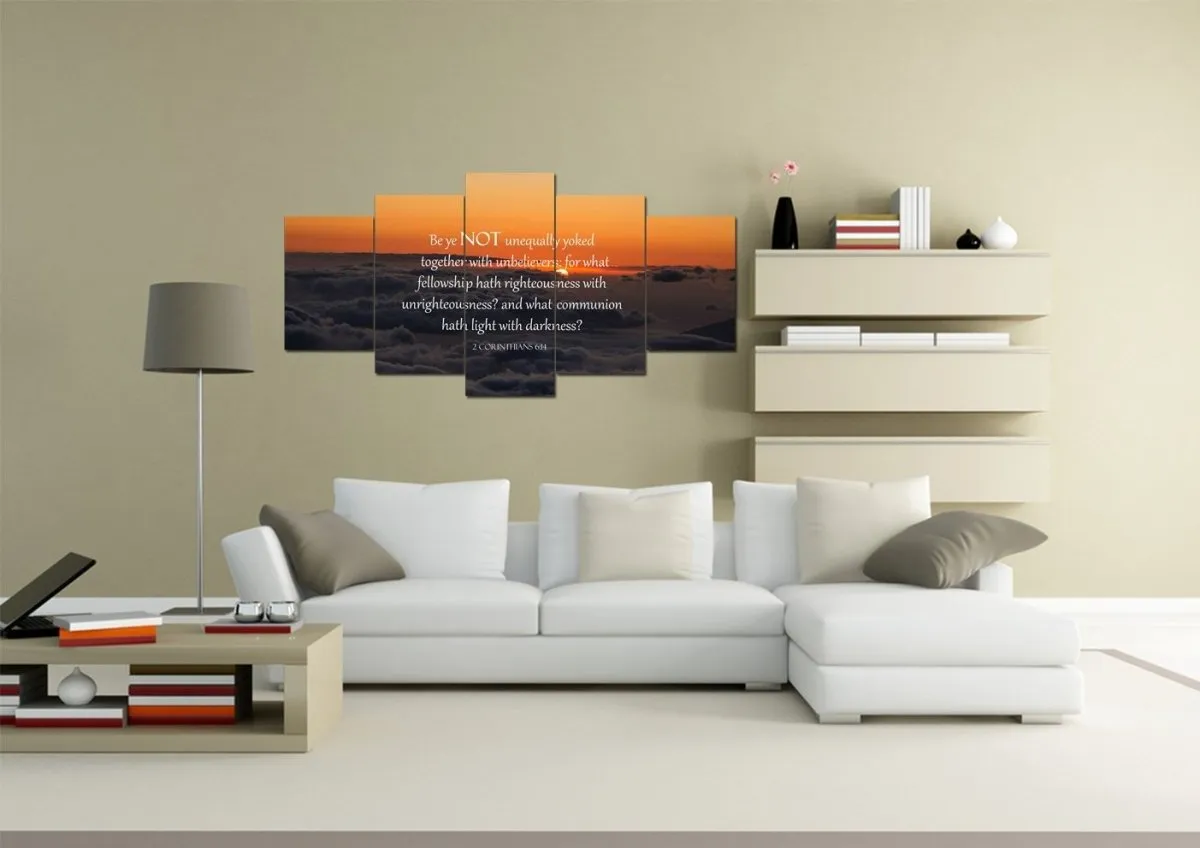 2 Corinthians 614 Niv Wall Art Canvas Print - Christian Canvas Wall Art