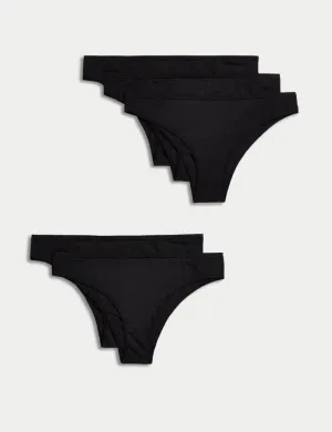 5pk No VPL Cotton Modal Brazilian Knickers