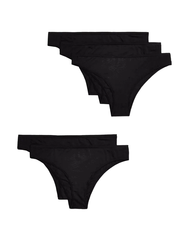 5pk No VPL Cotton Modal Brazilian Knickers