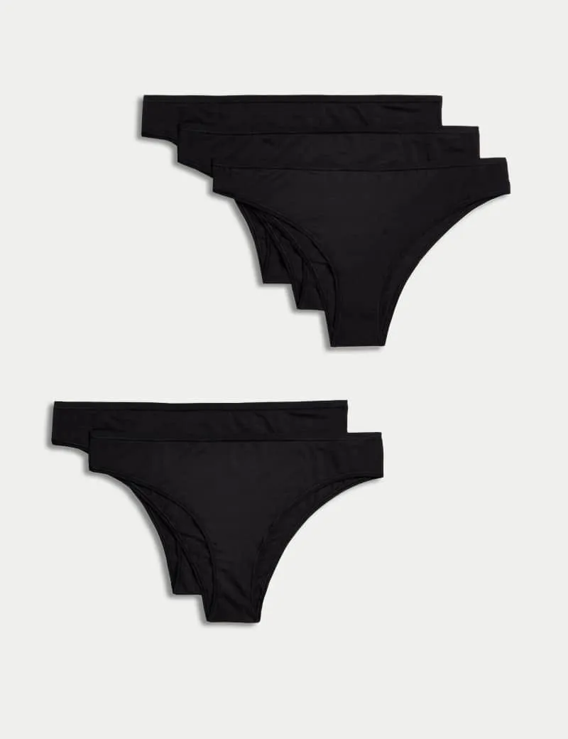 5pk No VPL Cotton Modal Brazilian Knickers