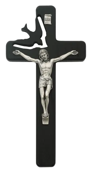 8in Black Holy Sprit Crucifix Boxed - 77-07
