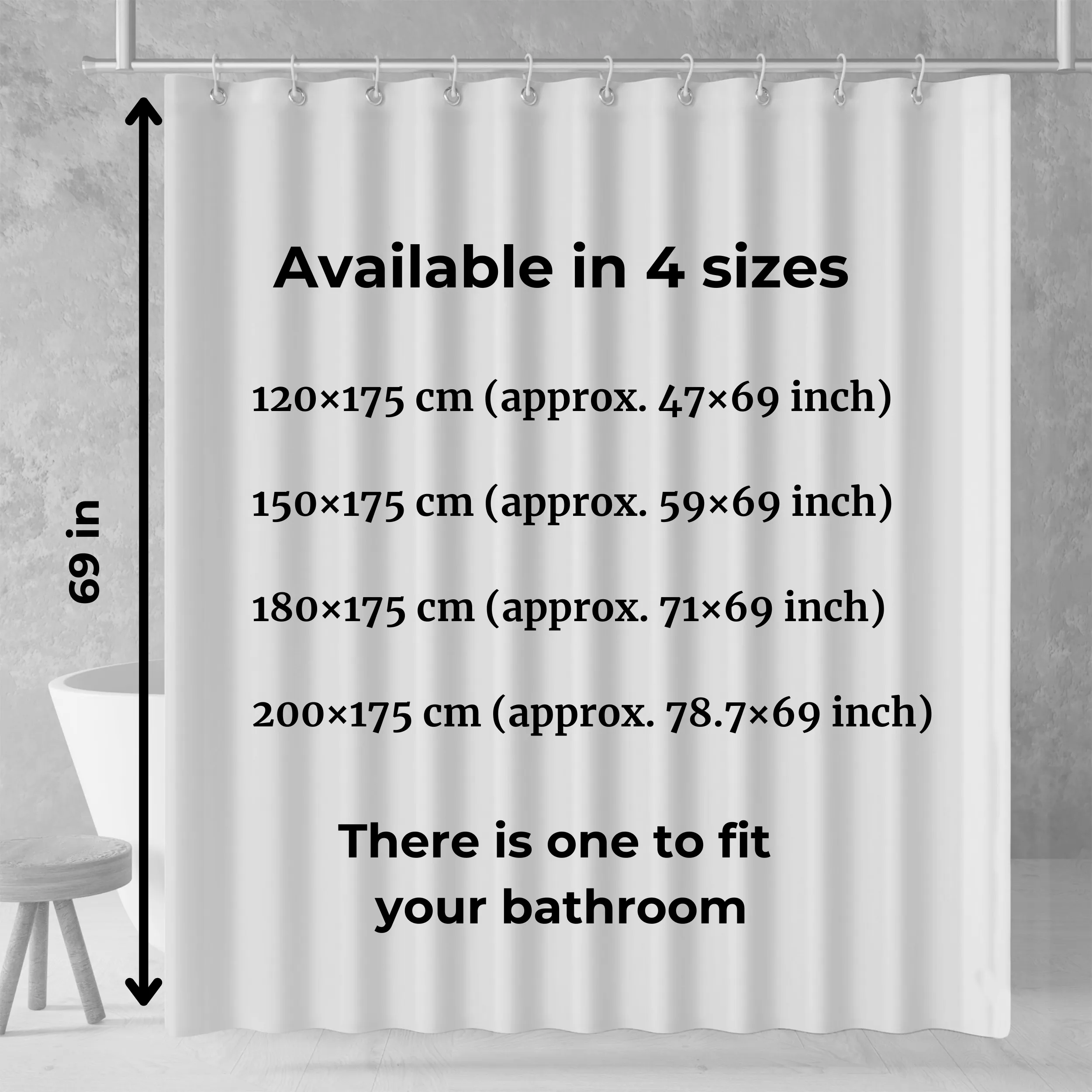 Abstract Cubism Faces Shower Curtain | Lightweight 100% Polyester, Water and Mildew Resistant, Multiple sizes with Hooks