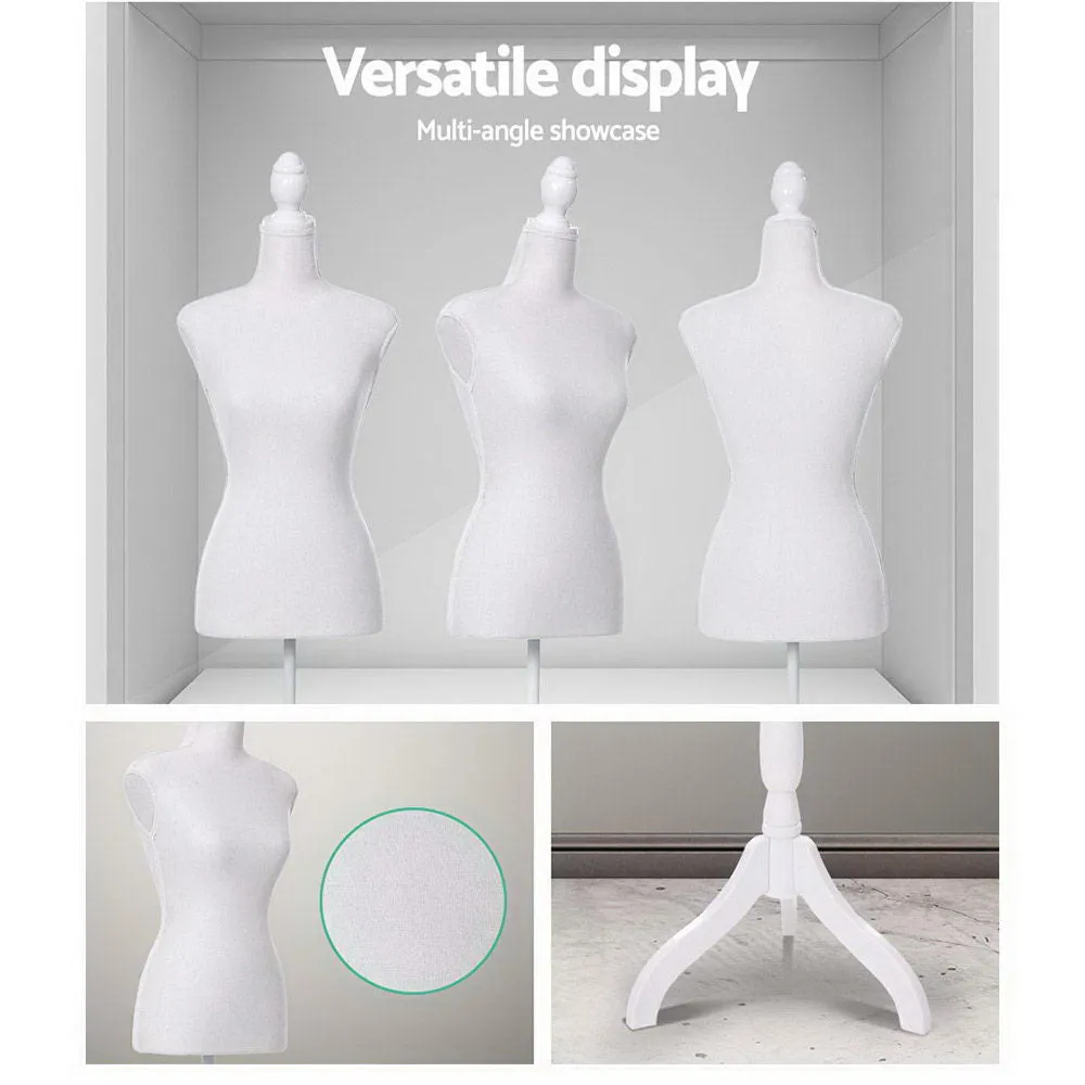 Adjustable Pinnable Female Mannequin 170cm Canvas Cover Tailor White