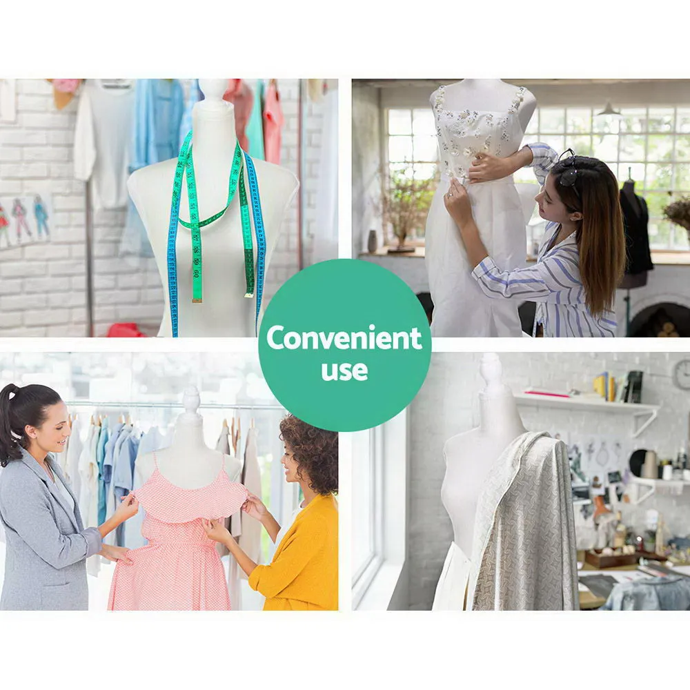Adjustable Pinnable Female Mannequin 170cm Canvas Cover Tailor White