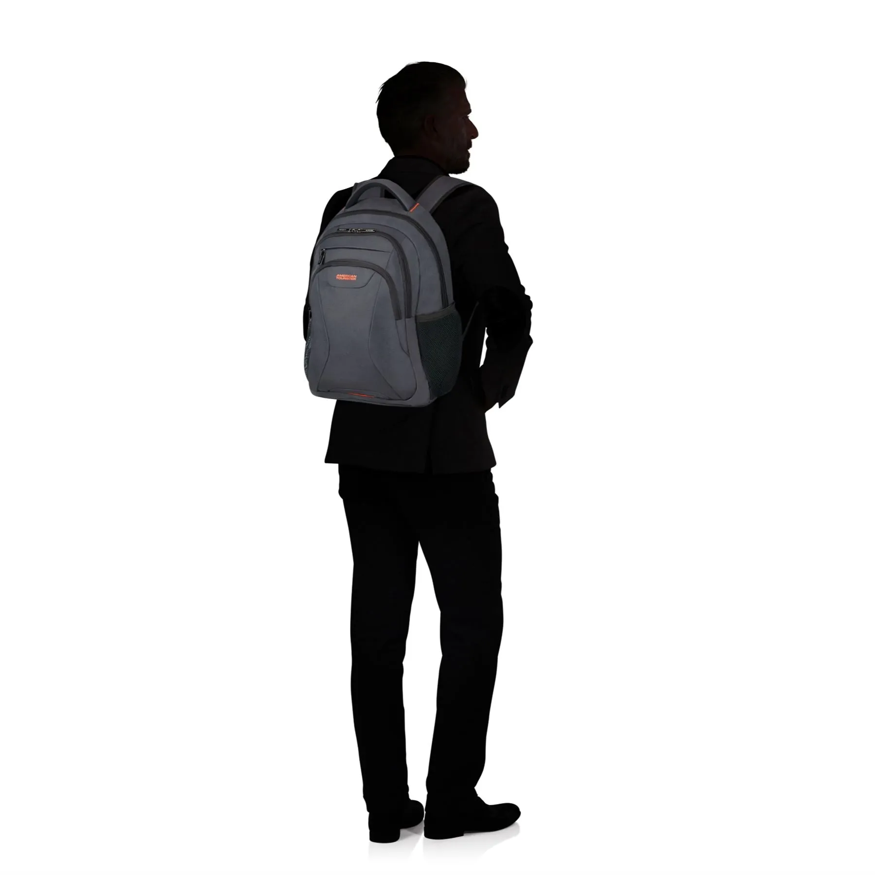 American Tourister AT Work 15.6" Laptop Backpack - Grey/Orange