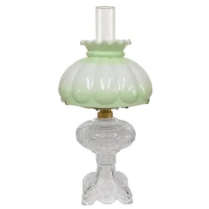 Antique Glass Lamp, Splash of Green
