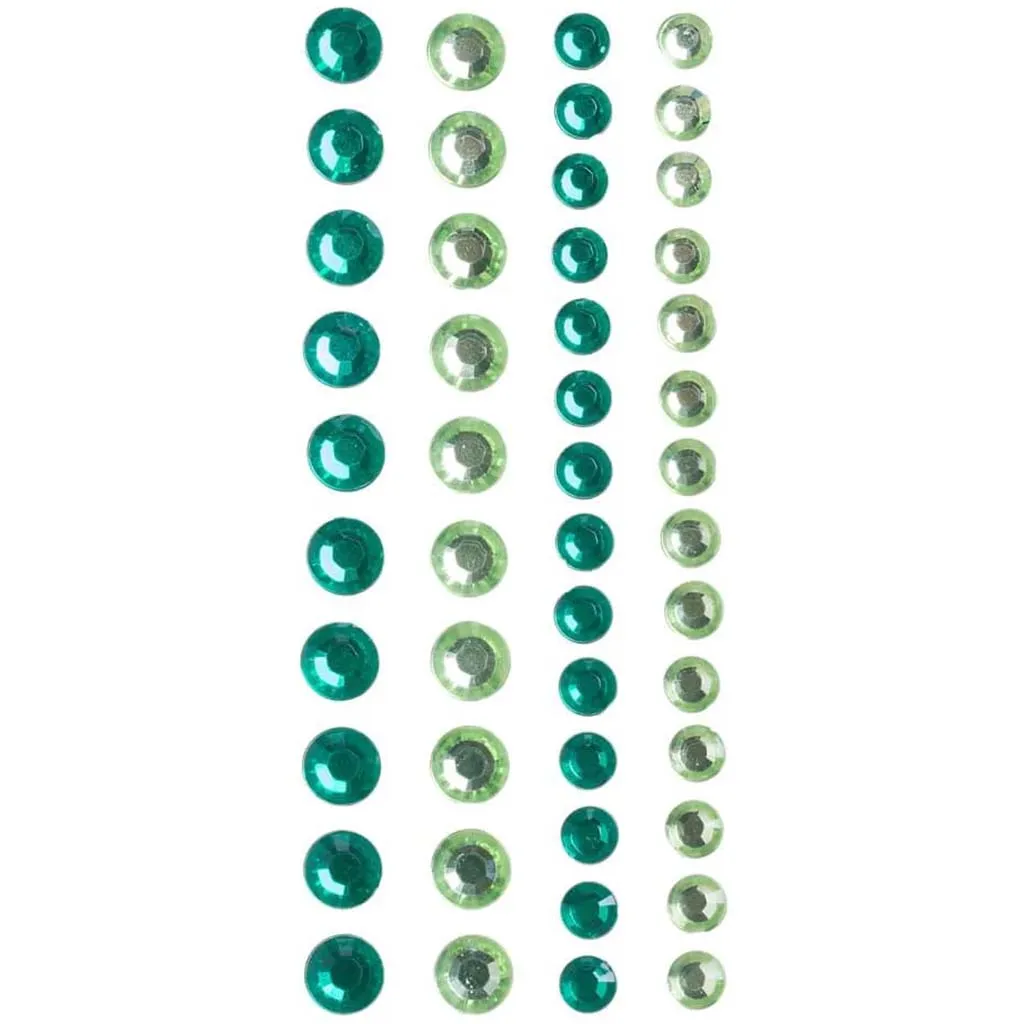 Assorted Green & Light Green Bling Stickers