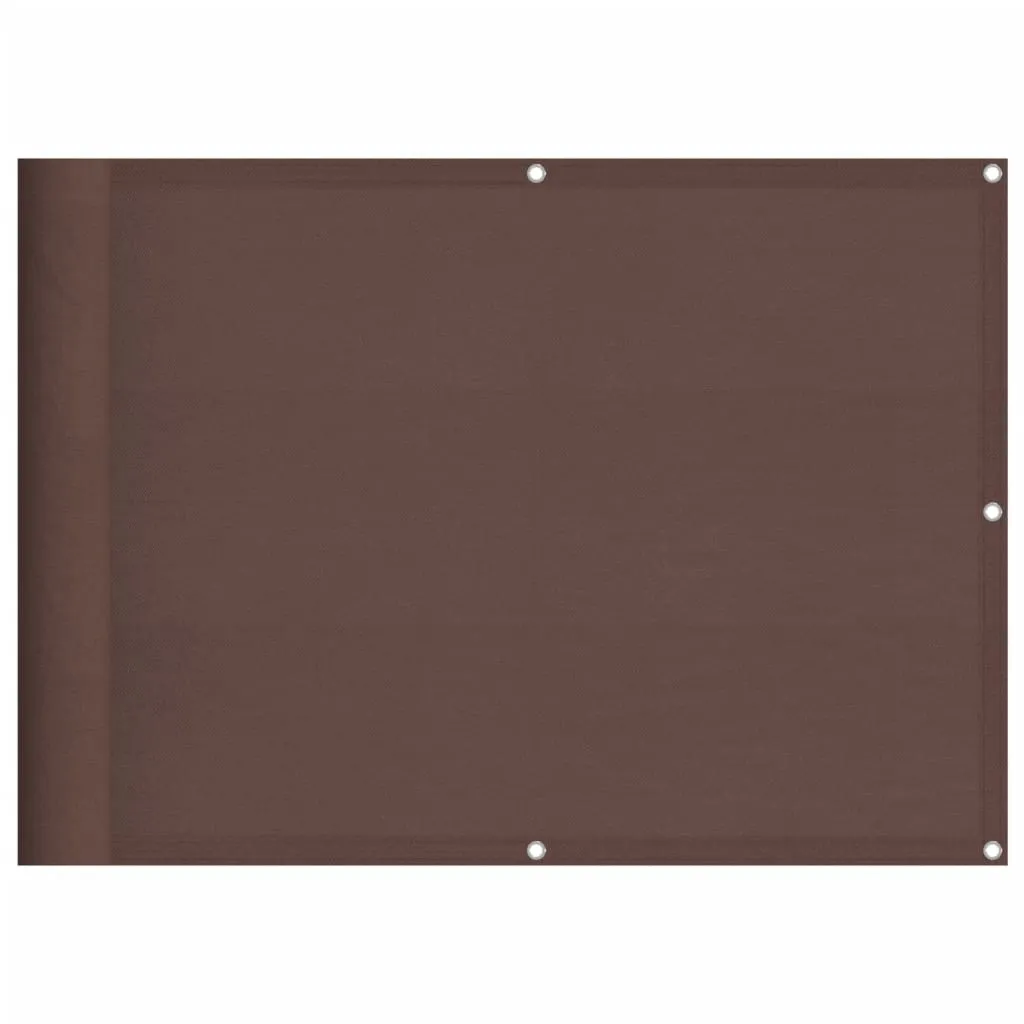 Balcony Screen Brown 75x700 cm 100% Polyester Oxford