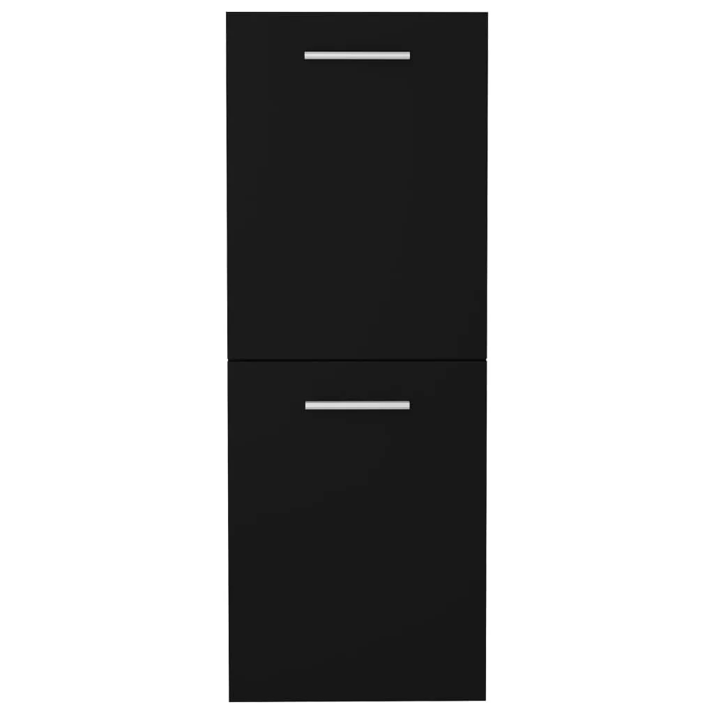 Bathroom Cabinet Black 30x30x80 cm Chipboard