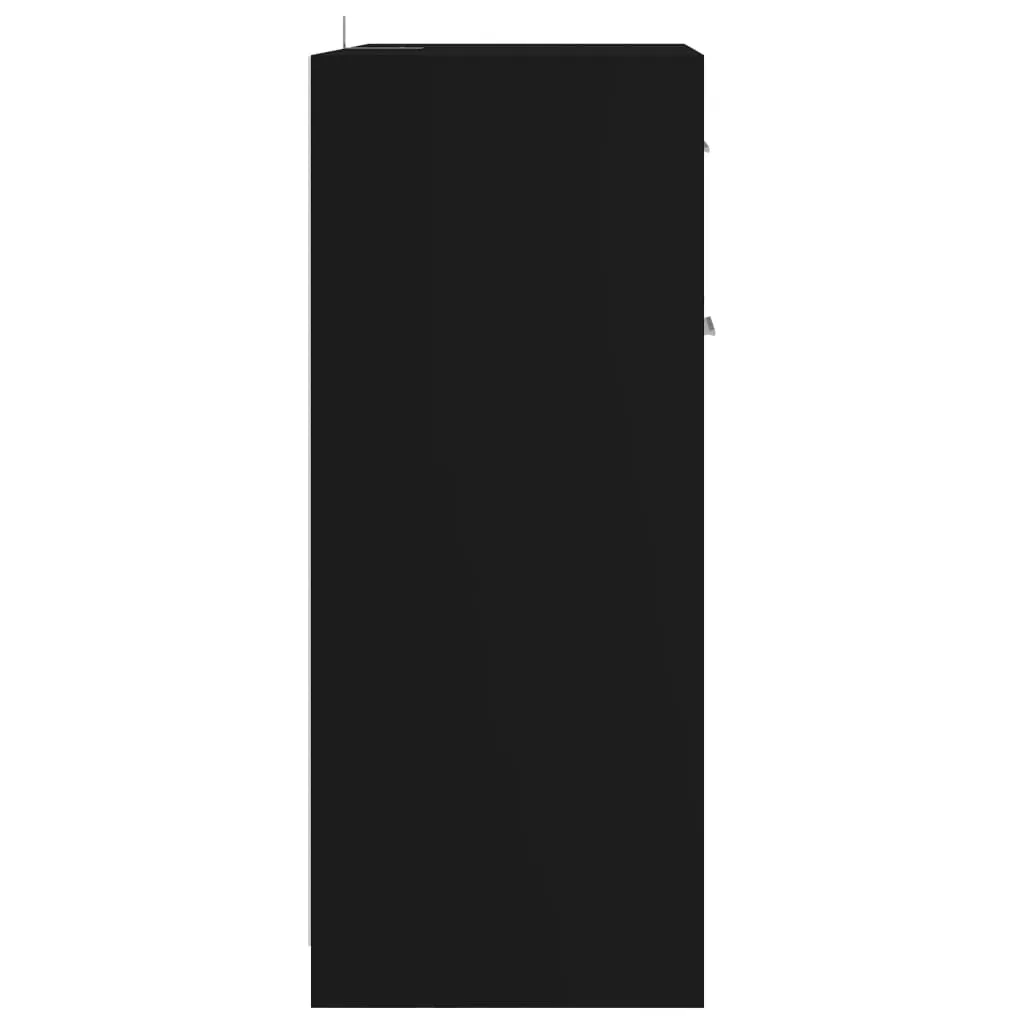 Bathroom Cabinet Black 60x33x80 cm Engineered Wood