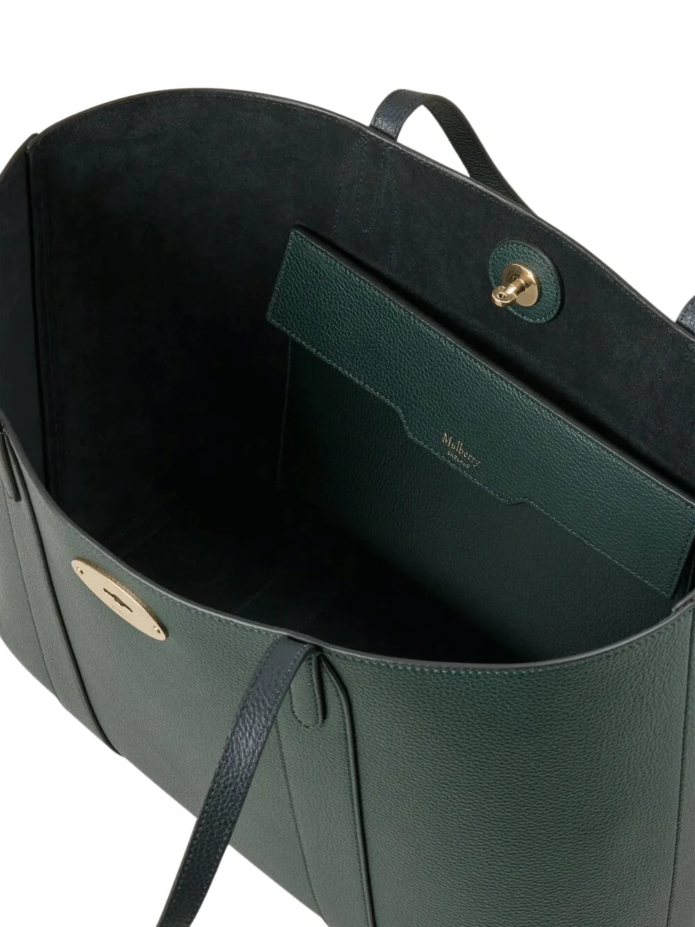 Bayswater Tote Mulberry Green Small Classic Grain