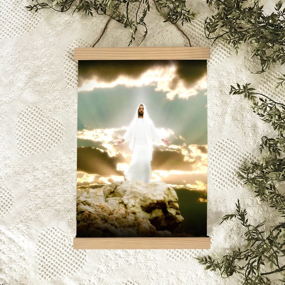 Behold My Beloved Son Hanging Canvas Wall Art - Jesus Picture - Jesus Portrait Canvas - Religious Canvas