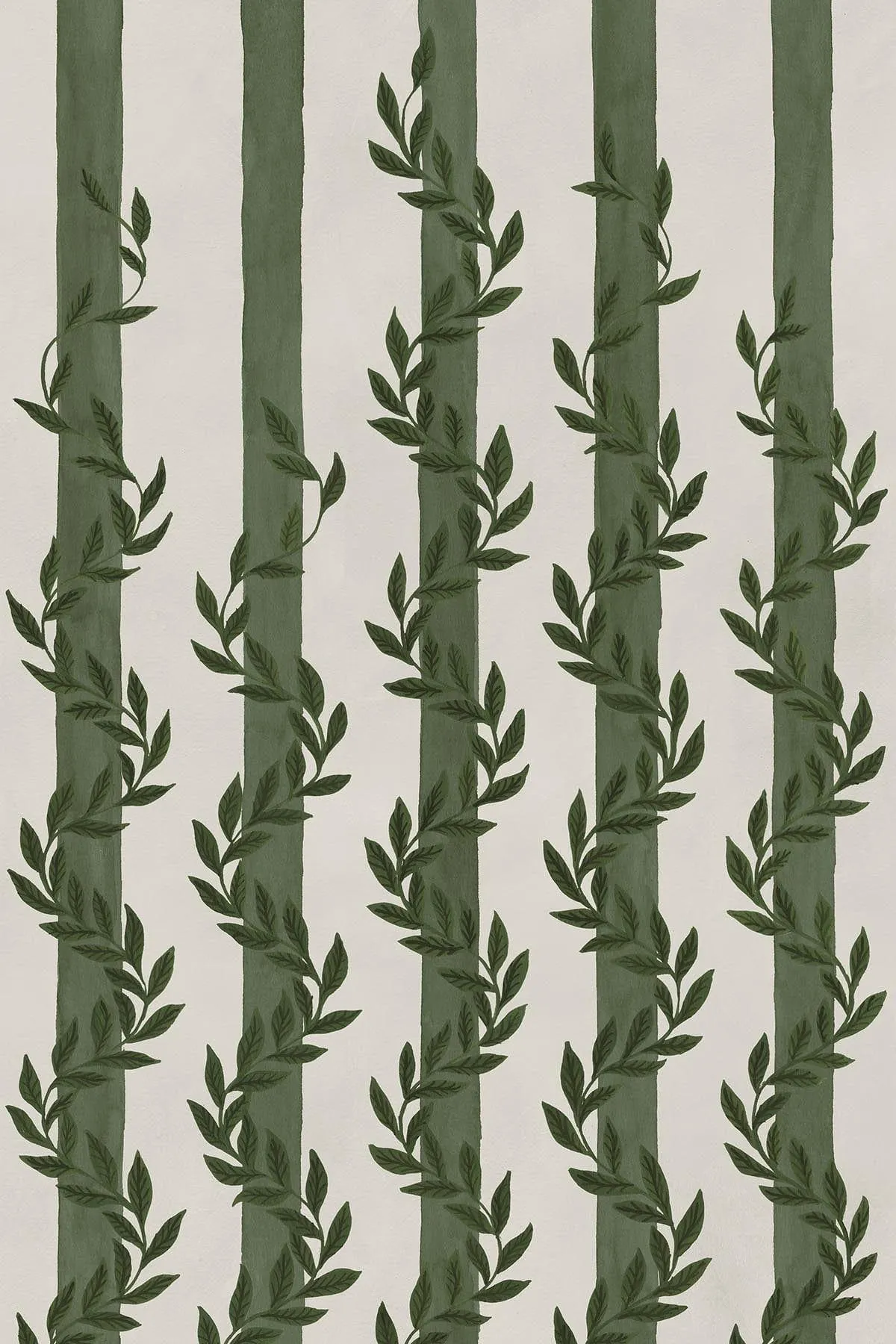 Botanical Stripe Dark Green