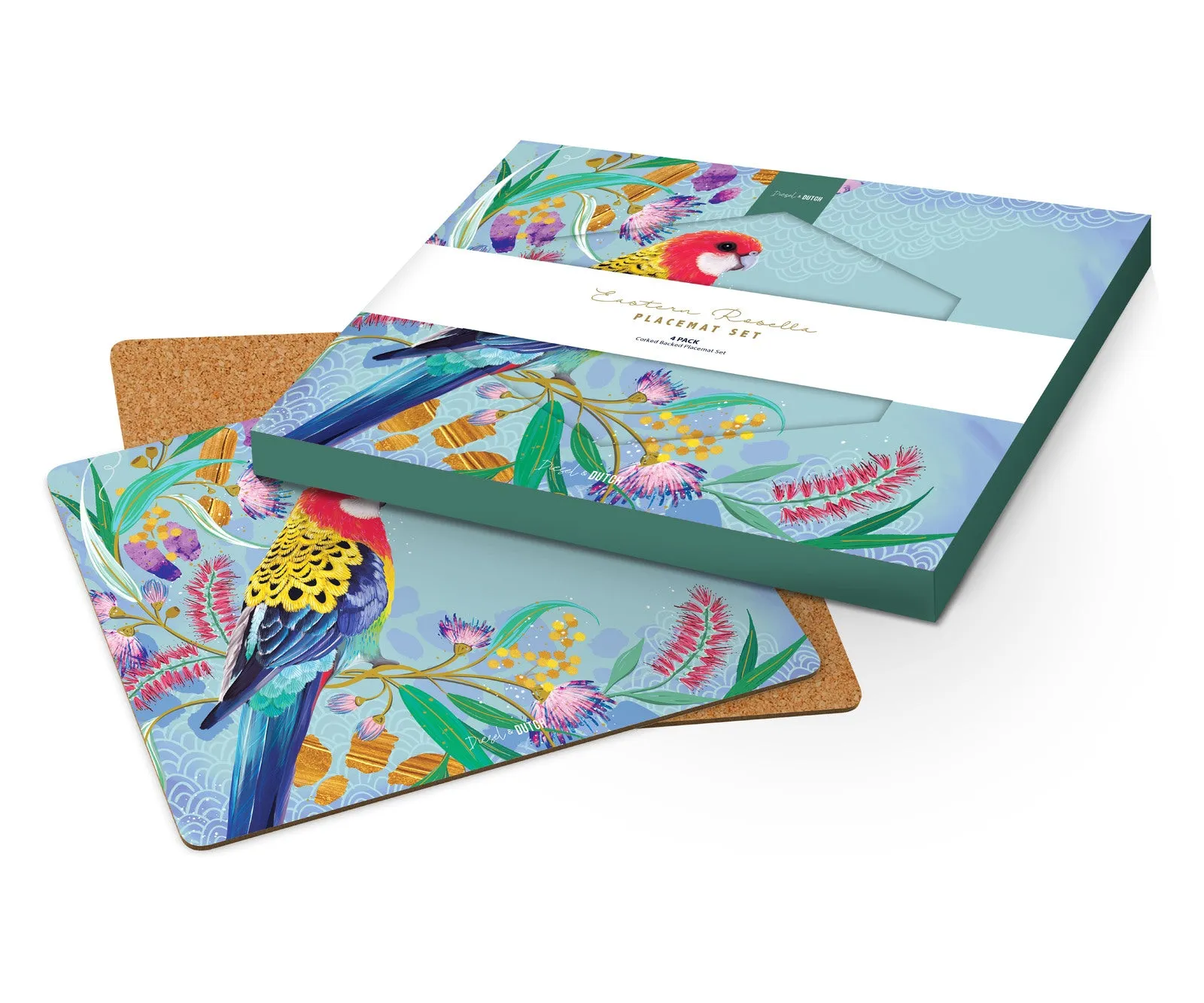 Eastern Rosella 4pc Placemat Set