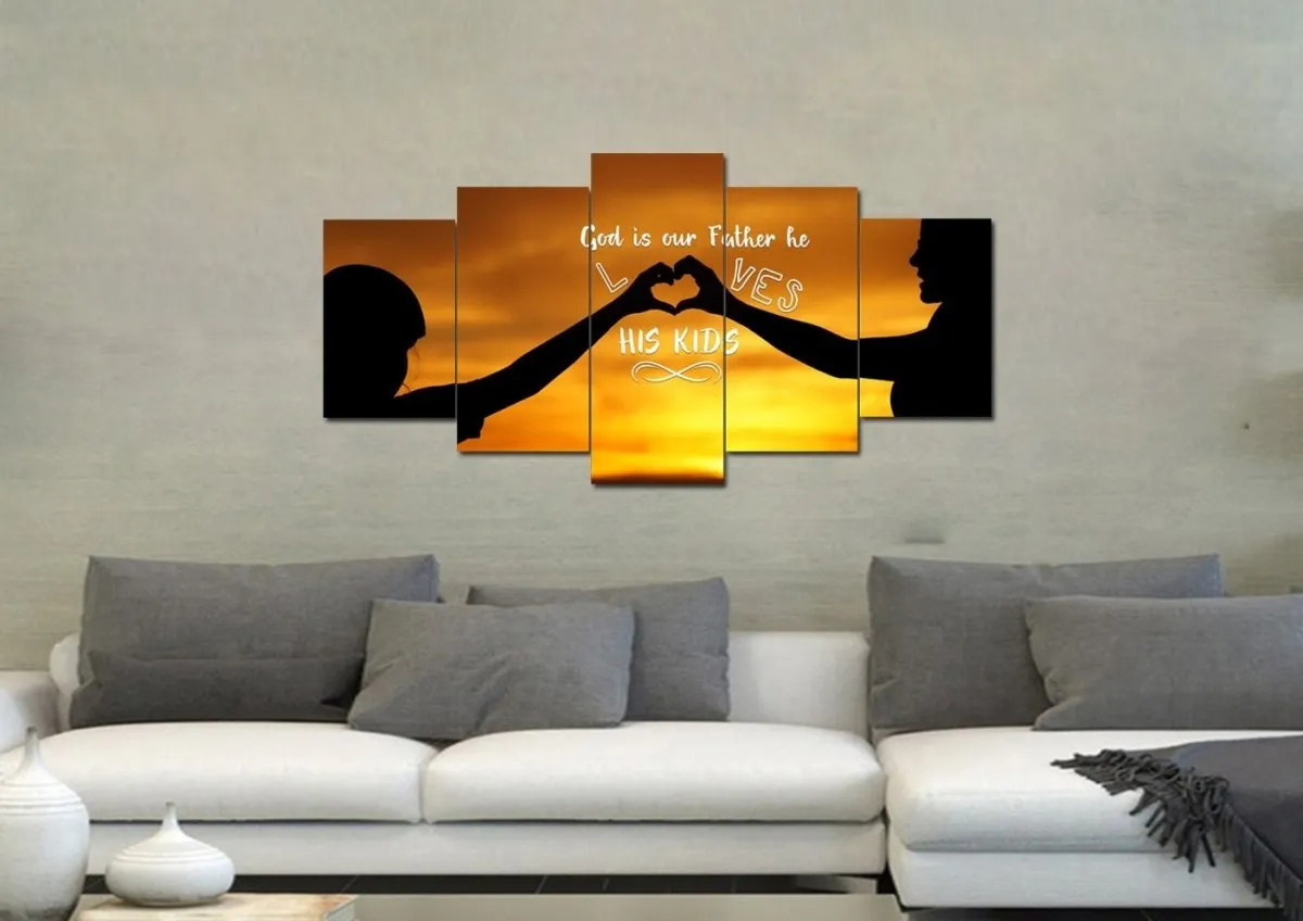 God Is Our Father He Loves His Kids Wall Art Canvas Print - Christian Canvas Wall Art