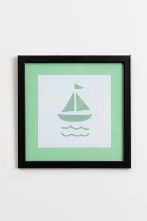 Green Boat Photo Frame