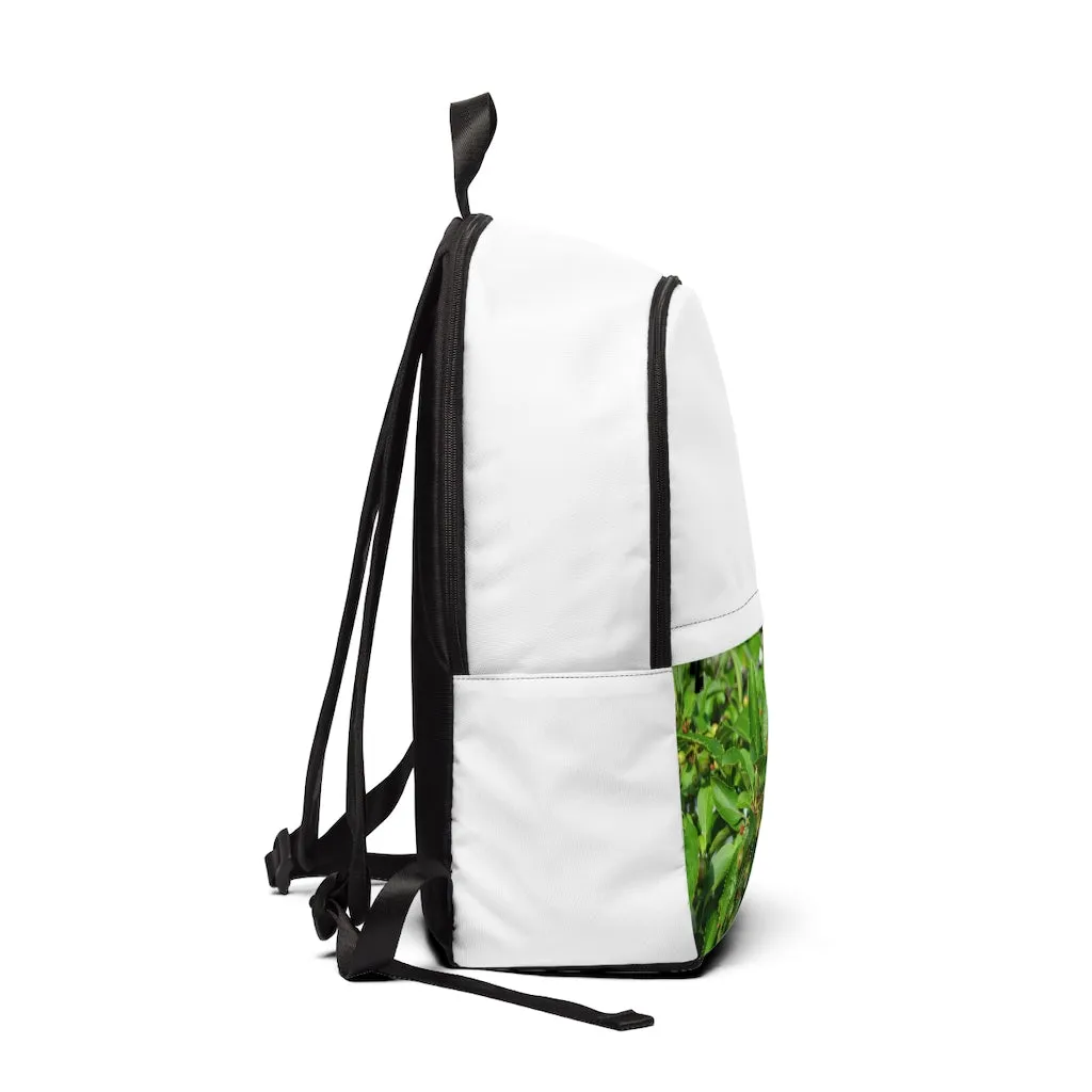Green Leaves with Seeds Unisex Fabric Backpack