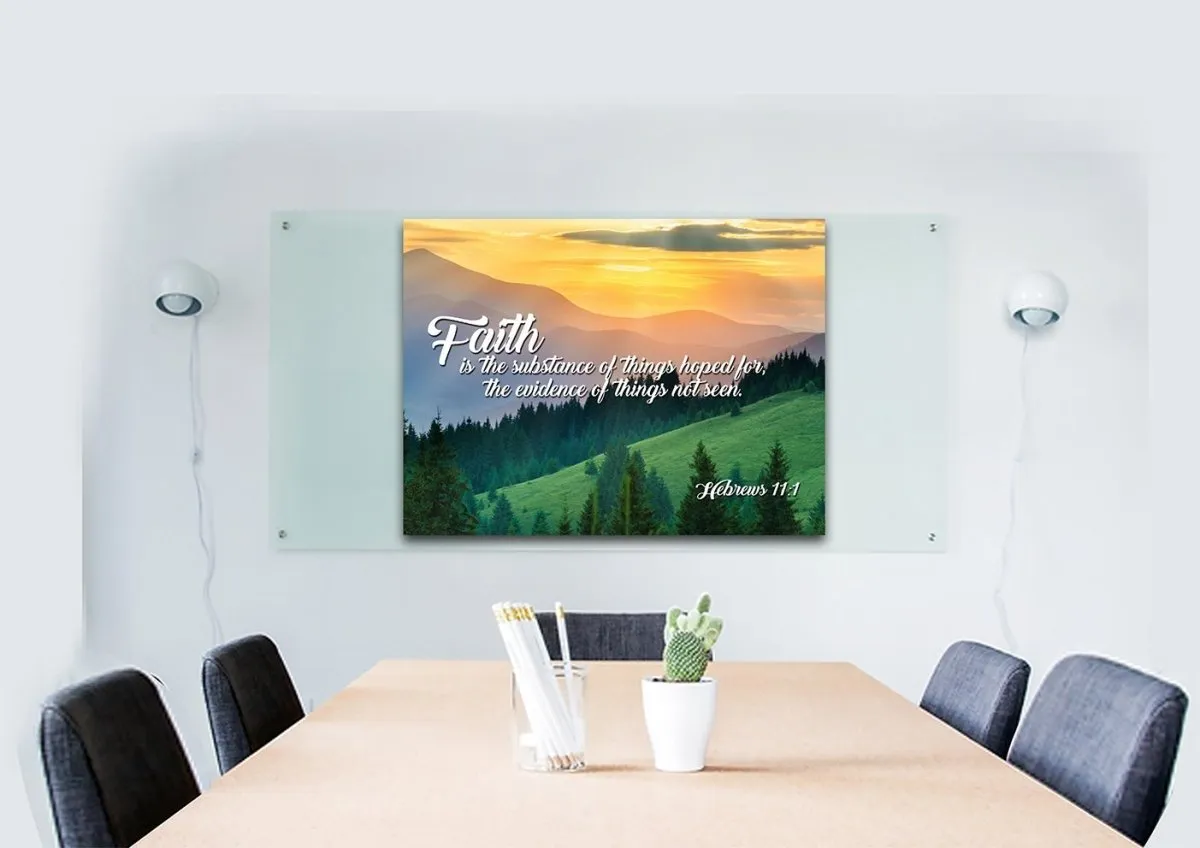 Hebrew 111 Faith Is The Substance Of Things Wall Art Canvas Print - Christian Canvas Wall Art