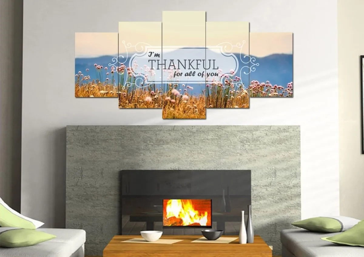 I'm Thankful For All Of You Wall Art Canvas Print - Christian Canvas Wall Art