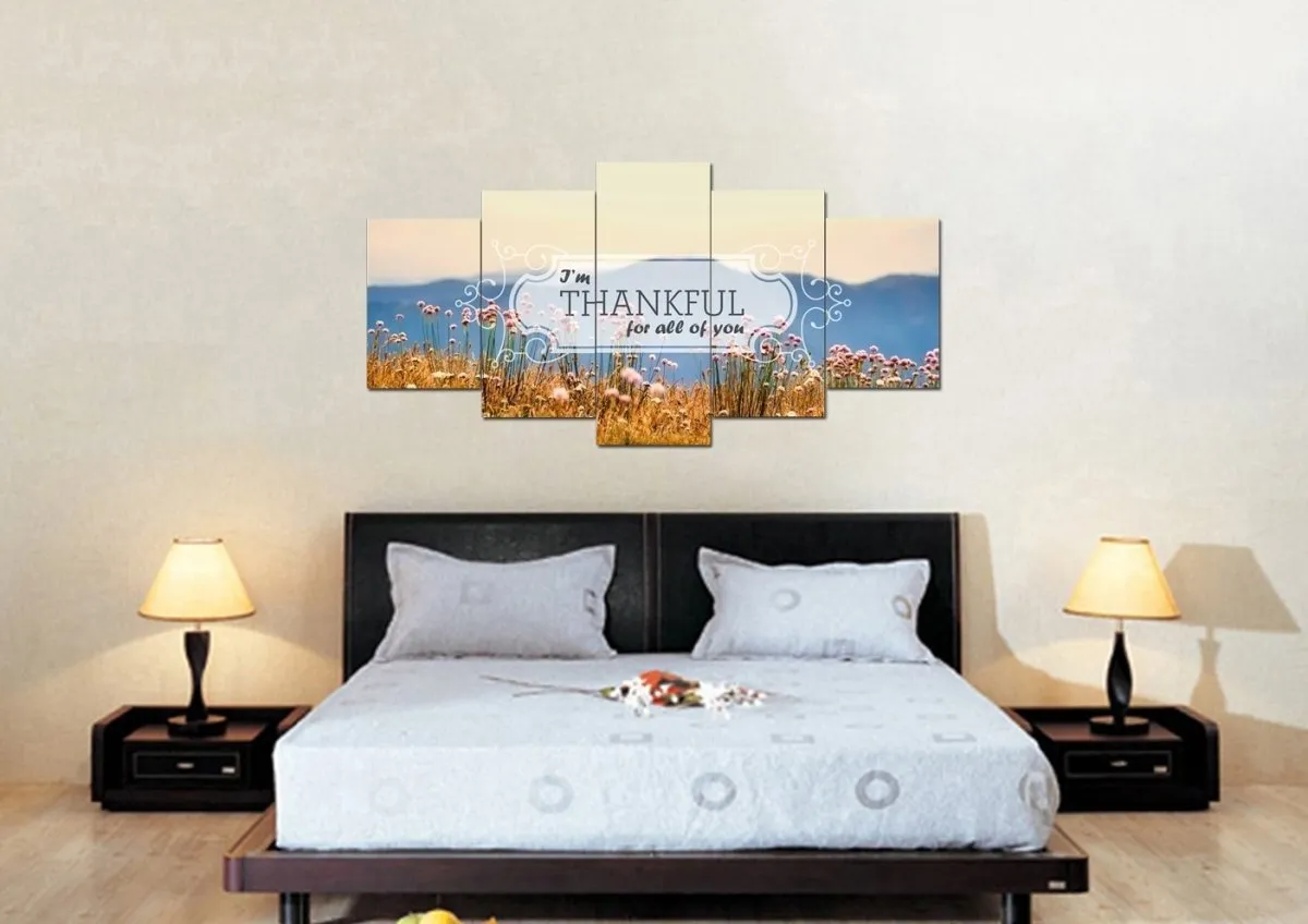 I'm Thankful For All Of You Wall Art Canvas Print - Christian Canvas Wall Art