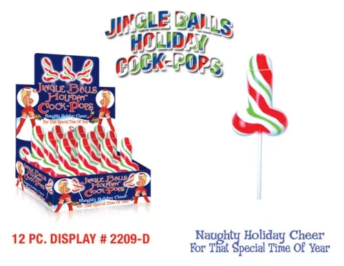 Jingle Balls Holiday Cock Pops 12 Pieces Display