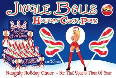 Jingle Balls Holiday Cock Pops 12 Pieces Display