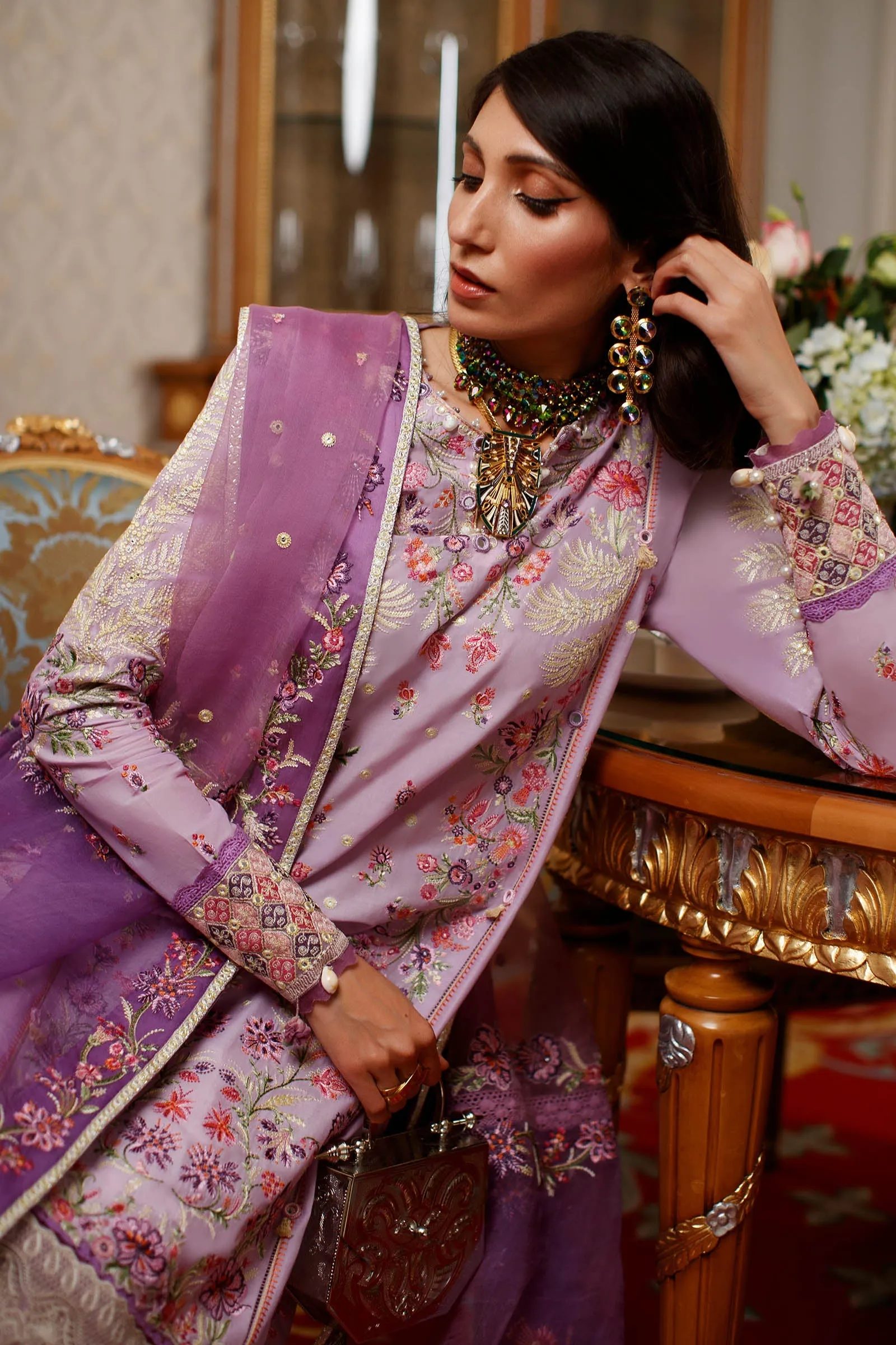 Élan Luxury Lawn Collection 2022 – EL22-11 A (NEZIHA)