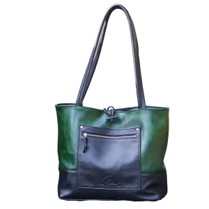 Large Leather Tote Bag - Customizable Colours