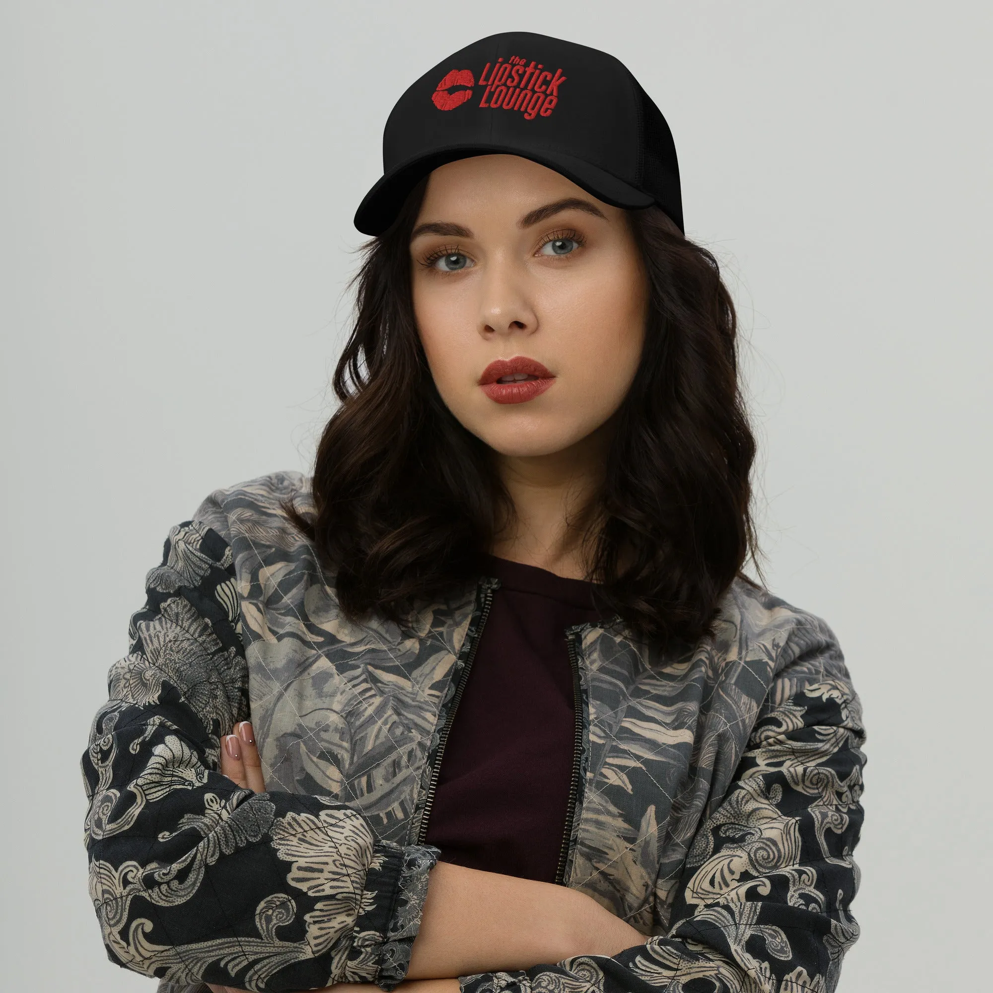Lipstick Lounge Red Logo Trucker Cap