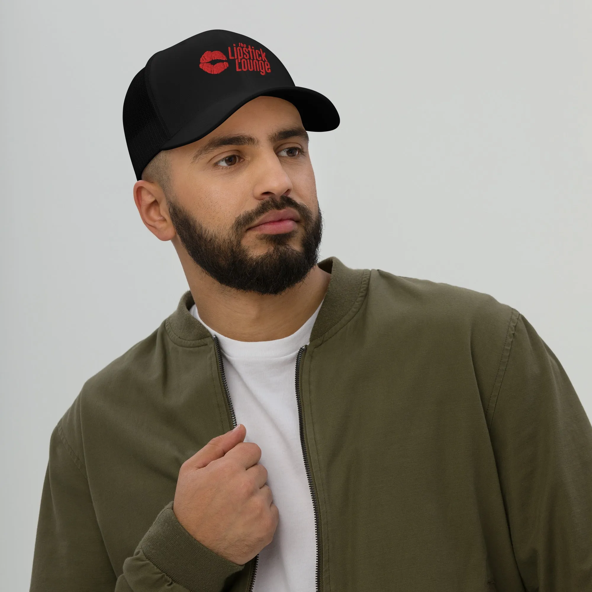 Lipstick Lounge Red Logo Trucker Cap