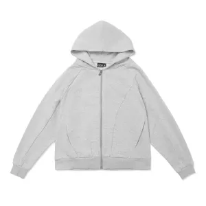 LOOSE ZIP HOODIE - GRAY