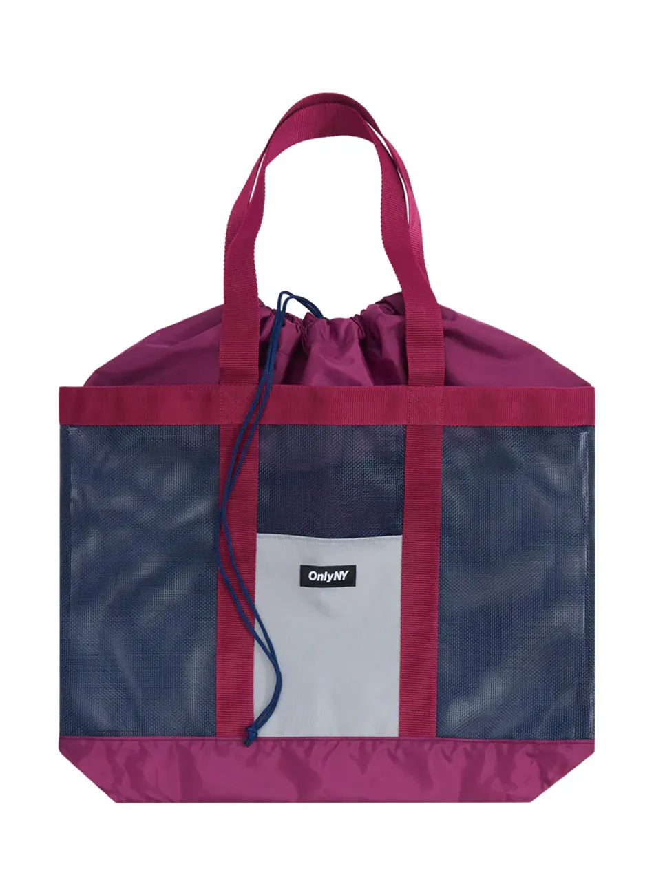 Magenta Mesh Tote Bag for Everyday Use