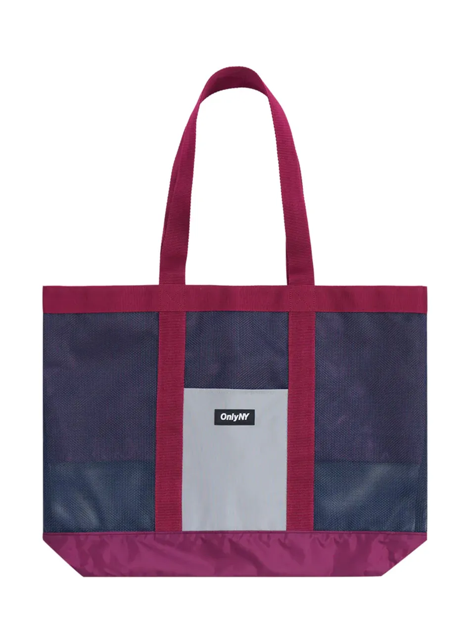 Magenta Mesh Tote Bag for Everyday Use