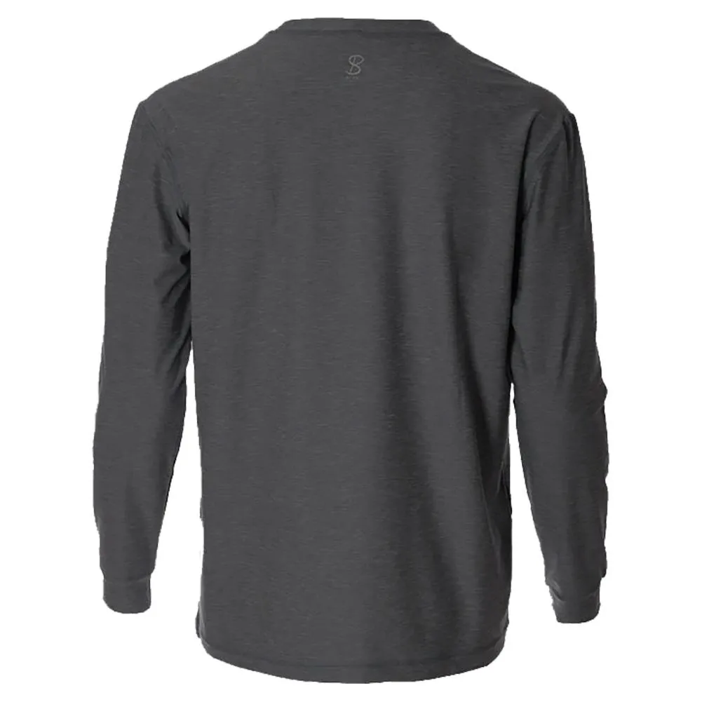 Men's SB Sport Classic Fit Long Sleeve Tennis Crew Grey Melange