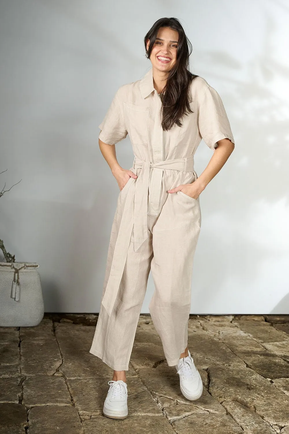 Moda Linen Suit - Natural