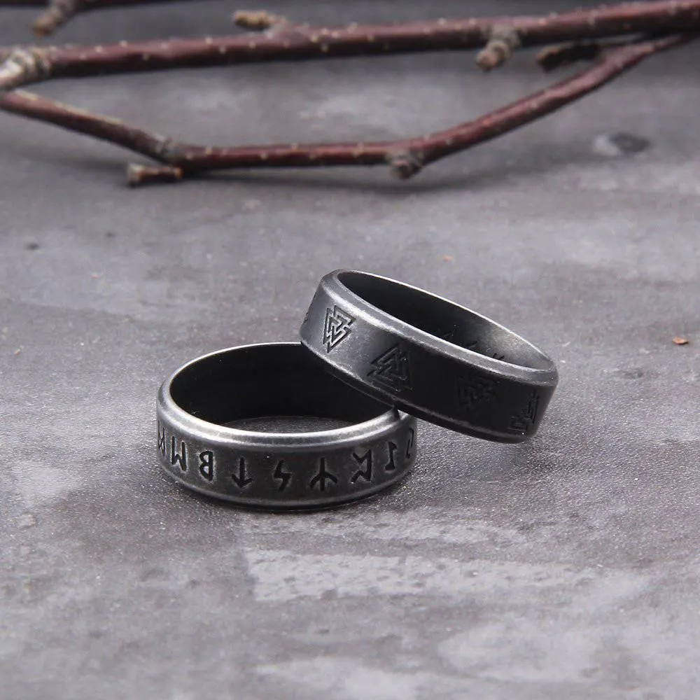 Modern Look Runed Band - Stainless Steel