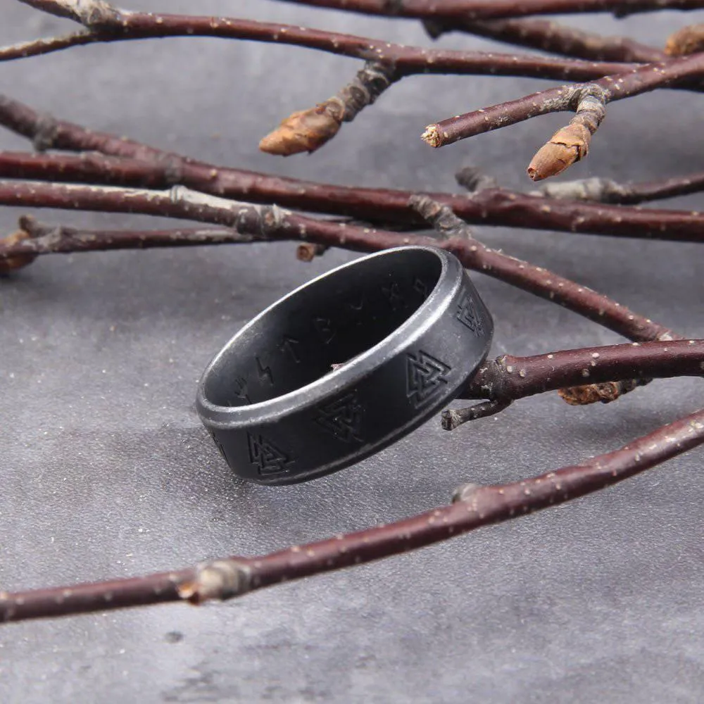 Modern Look Runed Band - Stainless Steel