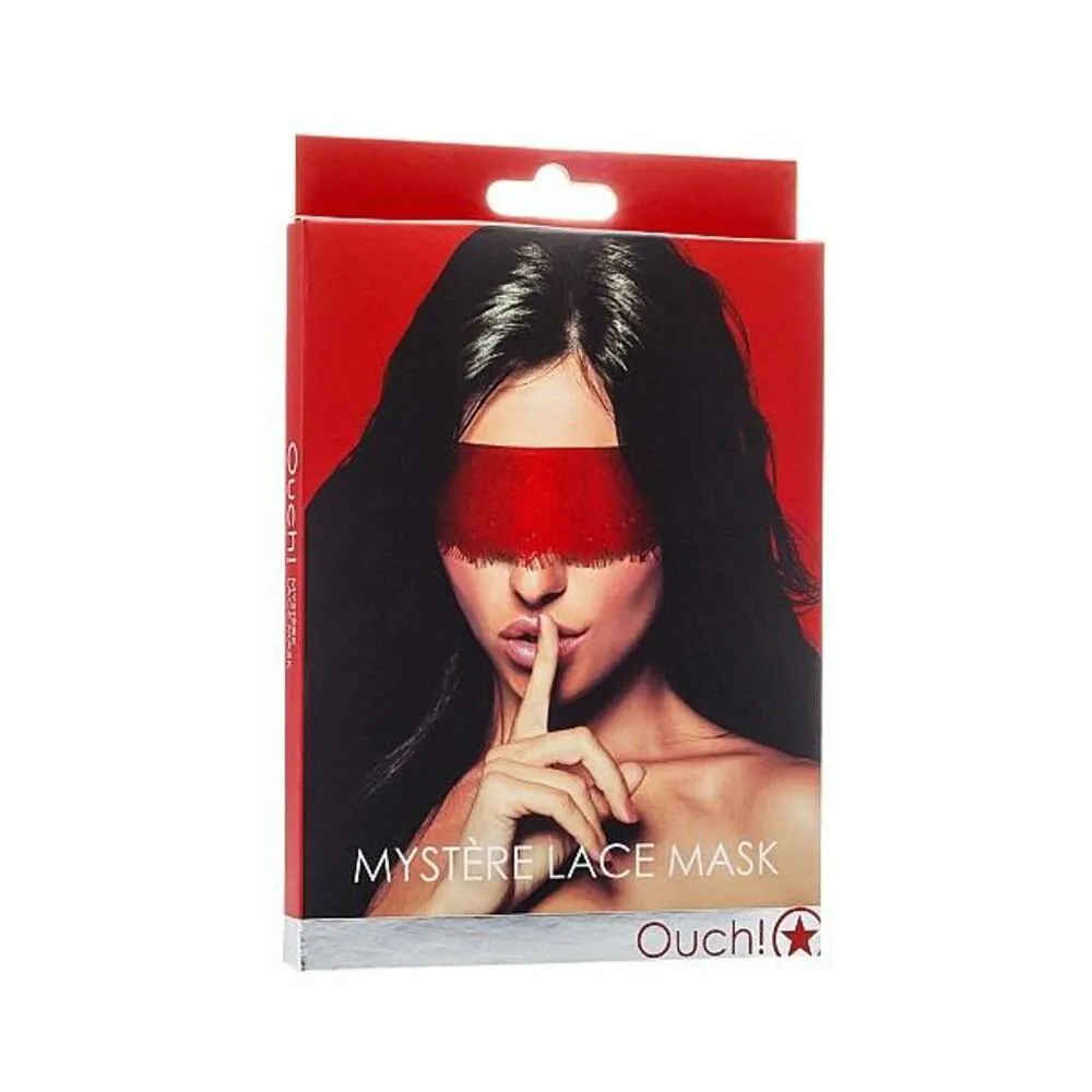 Mystere Lace Mask Red