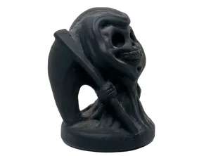 Obsidian Crystal Cartoon Style Grim Reaper Carving
