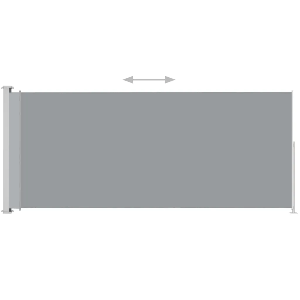 Patio Retractable Side Awning 220x500 cm Grey