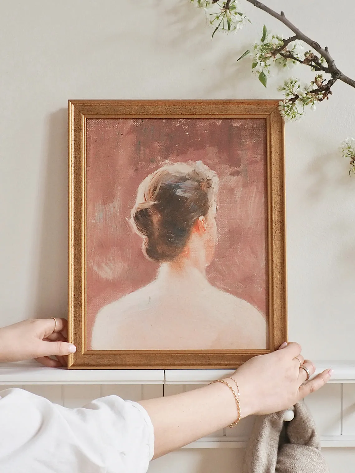 Pink View Framed Canvas Print | 11x14