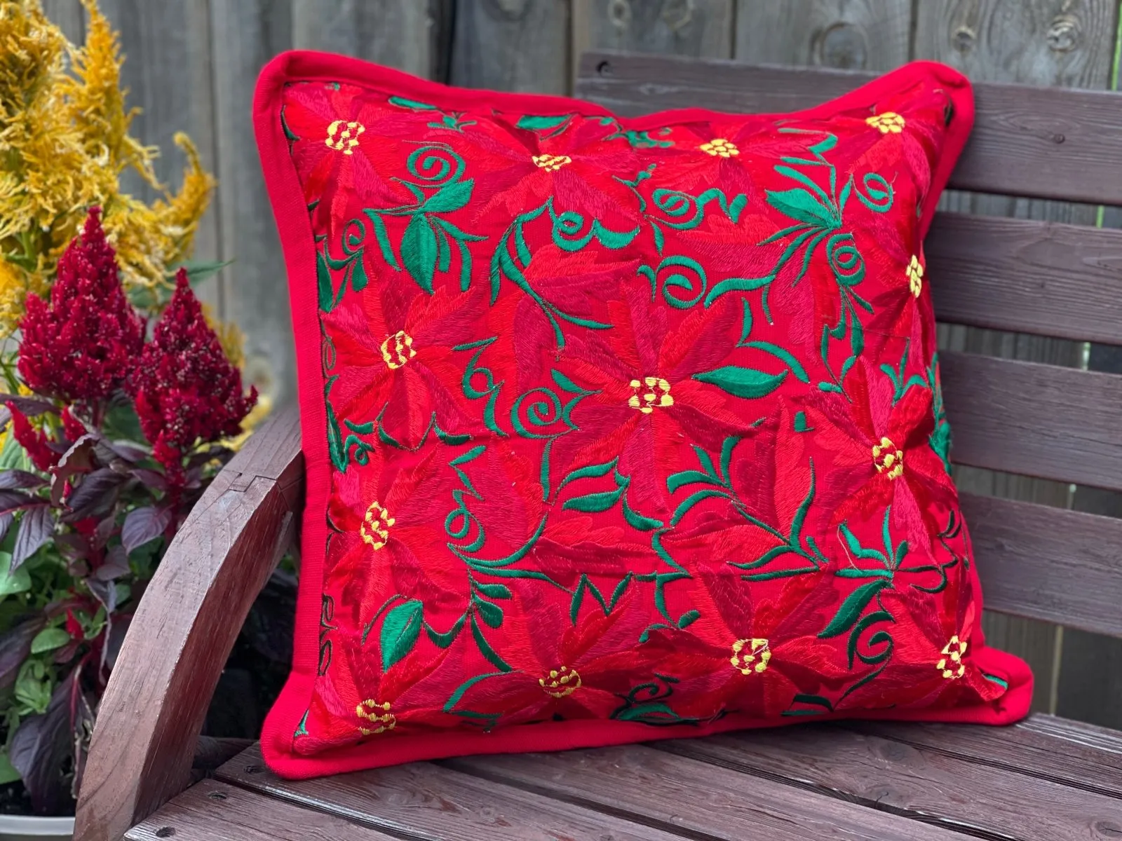 Poinsettia Pillow Case