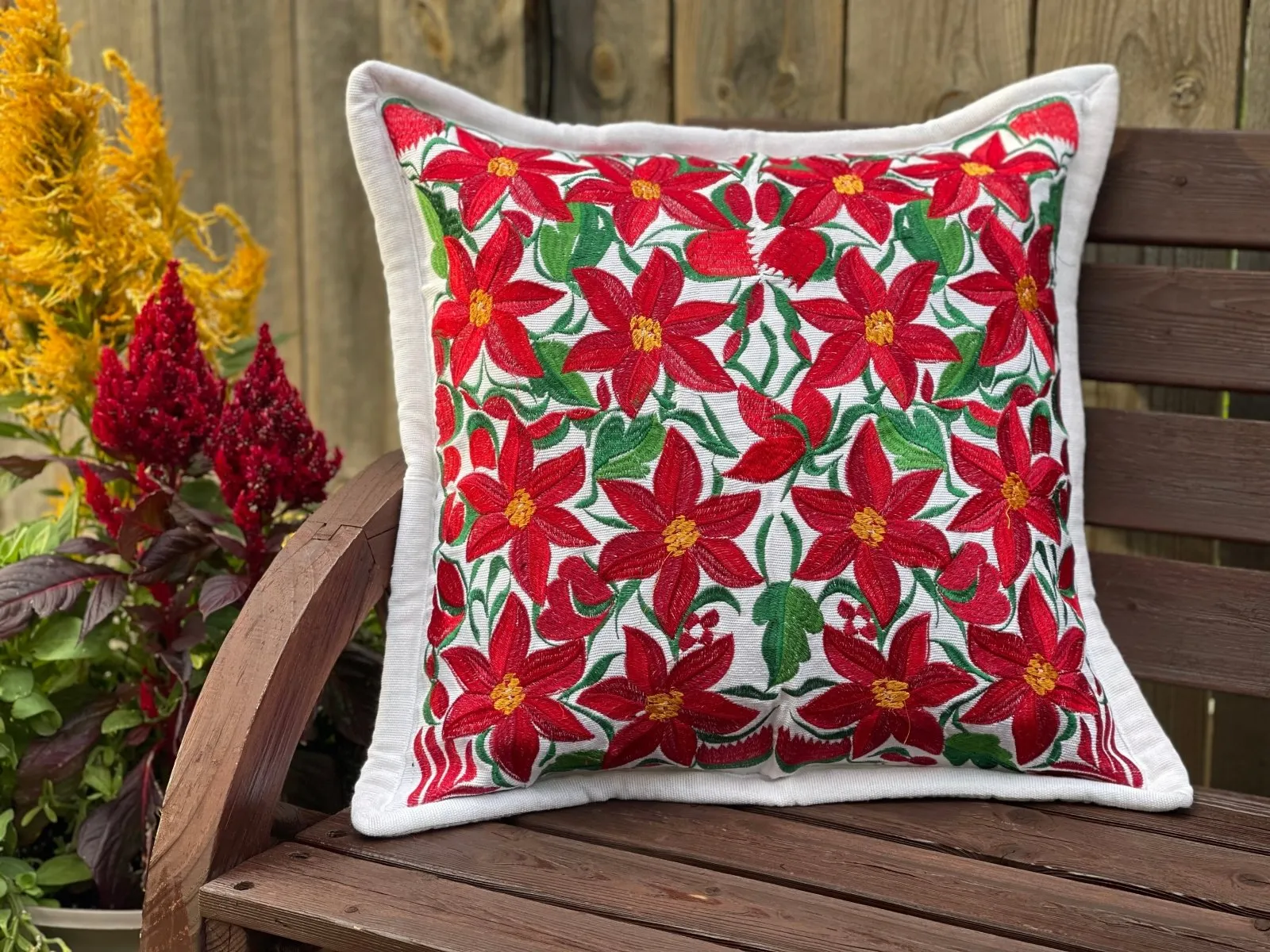 Poinsettia Pillow Case