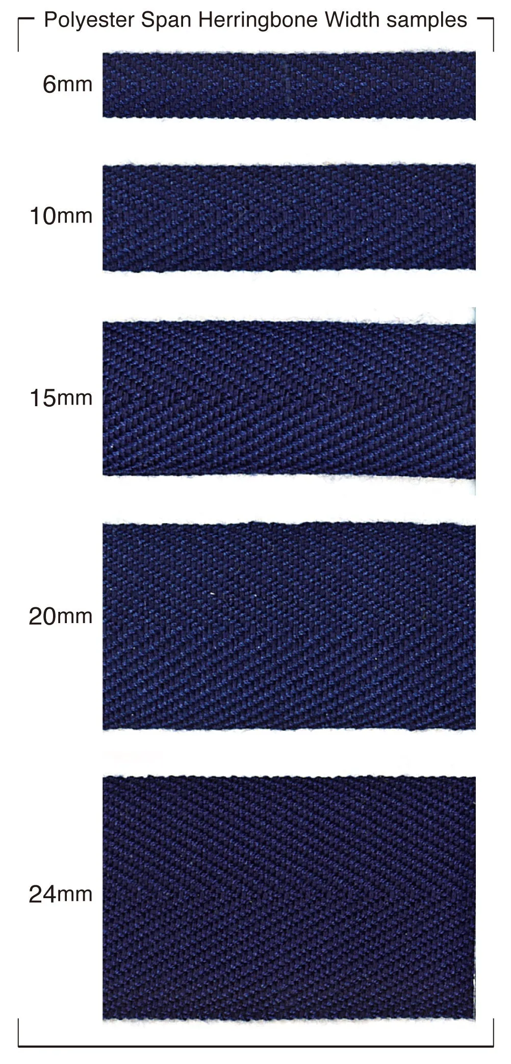 Polyester Span Herringbone 10mm