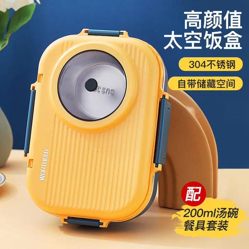 portable bento box, camera shape, include tableware set...